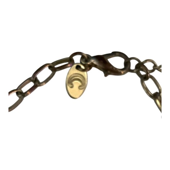 Coldwater Creek Coral Statement Bib Necklace Gold Tone Chain Signed C - Picture 4 of 5